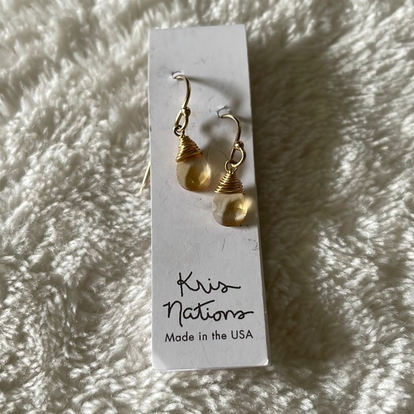 Kris Nations Jewelry - New on the card Kris Nations citrine & gold earrings